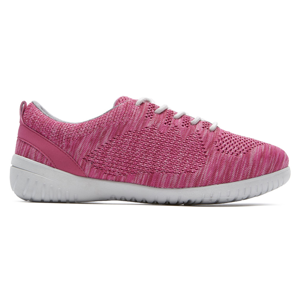 Rockport Womens Sneakers Pink - Raelyn Knit Tie - UK 341-UXJKPQ